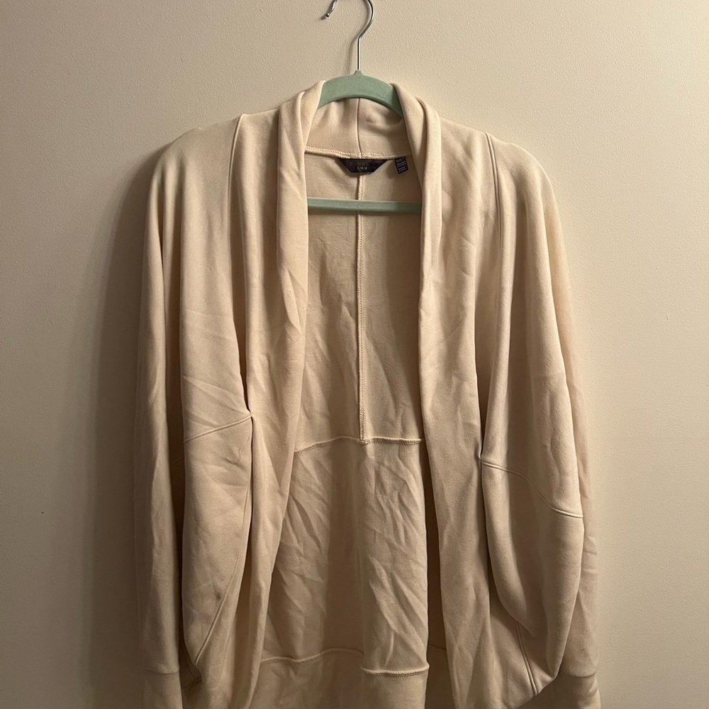 Danskin Cream Open Front Cardigan